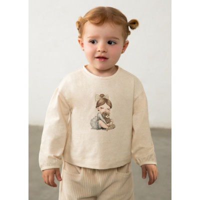Long sleeve blouse with pattern - WHITE 9M