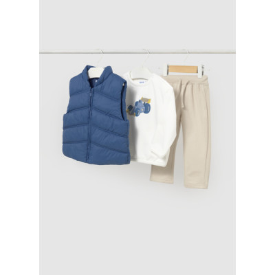 Sweater, pants, vest set - BLUE 9M