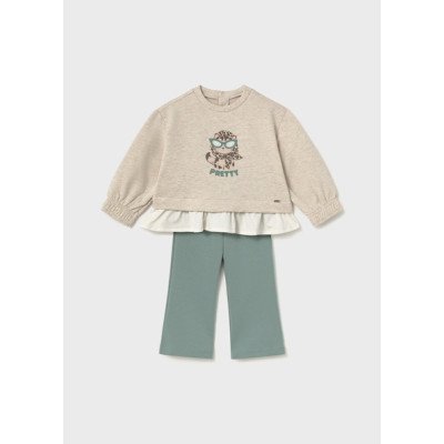 Bell-bottom leggings set - BLUE 9M