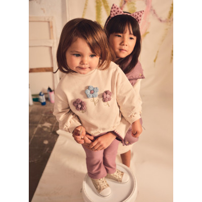 Leggings and sweatshirt set - PURPLE 18M
