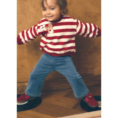 Leggings and sweatshirt set - BURGUNDY 18M
