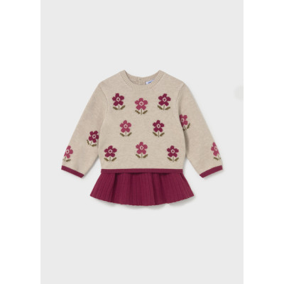Knitted skirt set - CREAM 9M