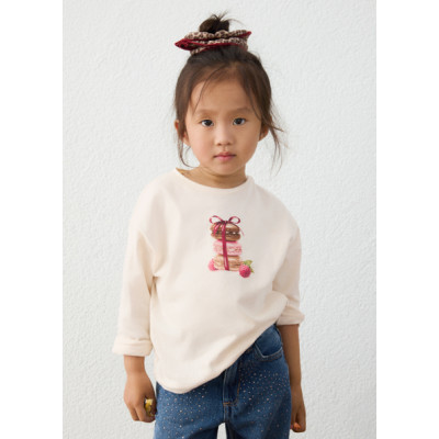 Long sleeve elastic T-Shirt - BEIGE 5Y