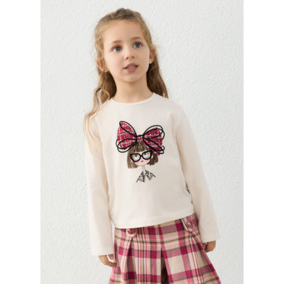 Long-sleeved blouse - CREAM 10Y
