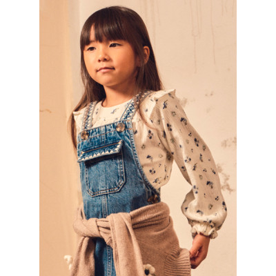 Wafer print blouse - CABBAGE 4Y