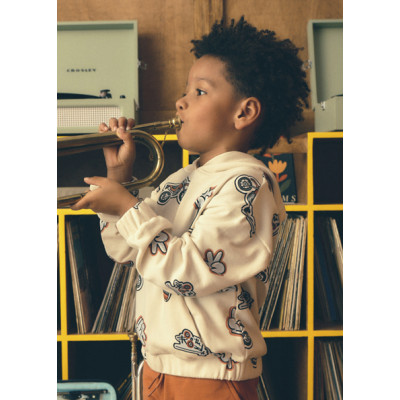 Printed sweatshirt - BEIGE 5Y