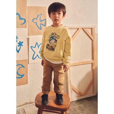 Soft jogger pants - BEIGE 4Y
