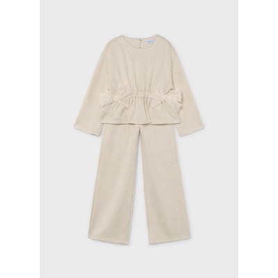 Knitted pants set - BROWN 2Y