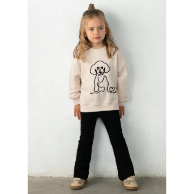 Sweatshirt leggings set - BLACK 9Y