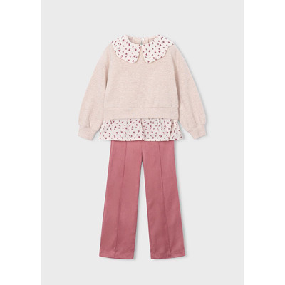 Suede leggings set - LIGHT PINK 10Y
