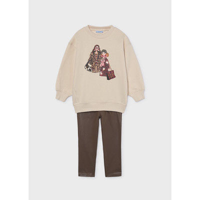 Leggings set - BROWN 2Y