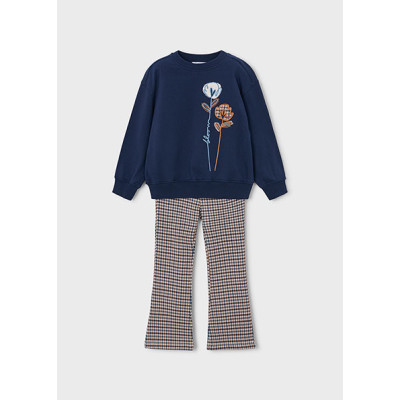 Printed sweatshirt leggings set - NAVY BLUE 6Y