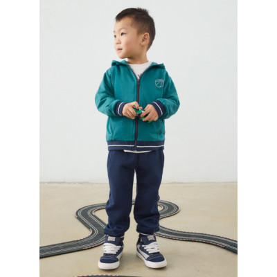 Printed cardigan jumpsuit set - GREEN 8Y