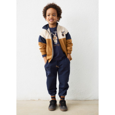 Hooded cardigan jumpsuit set - CAMEL 8Y