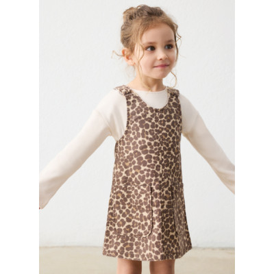 Cape dress - BROWN 6Y