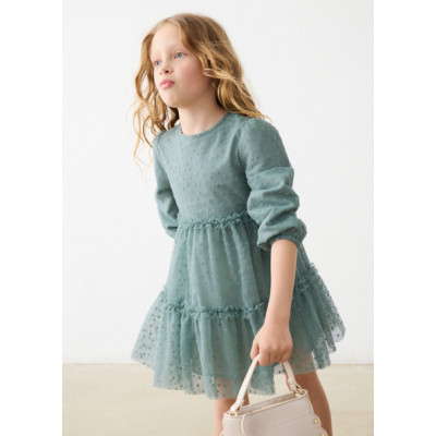 Fantasy tulle dress - GREEN 8Y