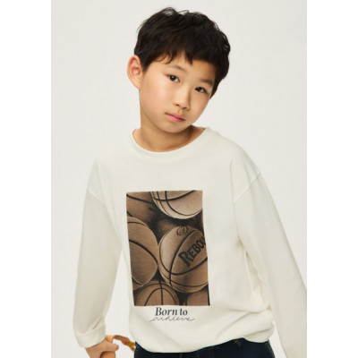 Long sleeve 3d blouse - CREAM 10Y