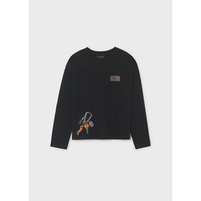 Long sleeve 3d blouse - BLACK 18Y