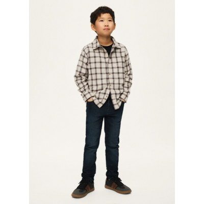 Soft denim 5-pocket pants - BLACK BLUE 12Y