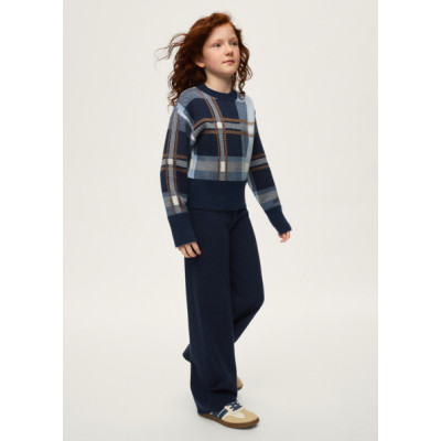 Jacquard knitted pants set - BLUE 12Y