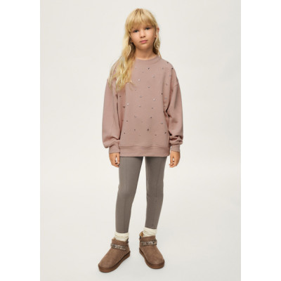 Fleece leggings set - BROWN 16Y