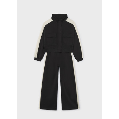 Interlock ribbon jersey - BLACK 10Y