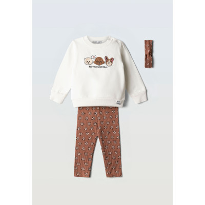 Leggings set - CREAM 6M