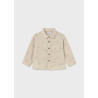 Long sleeve waffle shirt - BEIGE 9M