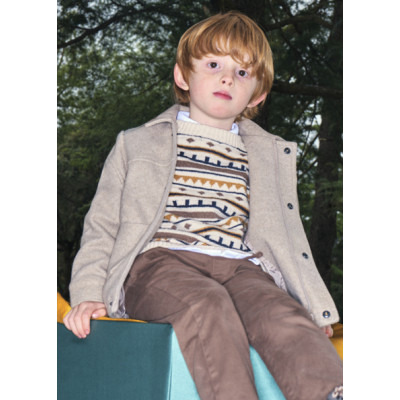 Jacquard jersey - BEIGE 4Y