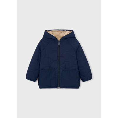 Reversible sheepskin jacket - BLUE 4Y