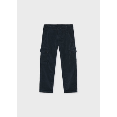 Corduroy cargo pants - BLUE 7Y