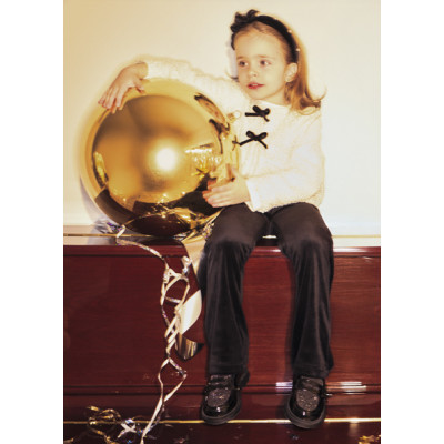 Leggings and cardigan set - BLACK 7Y