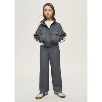 Interlock ribbon jersey - CHARCOAL 12Y