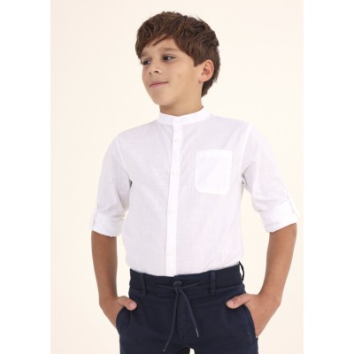 Long Sleeve Mao Shirt - WHITE 10Y