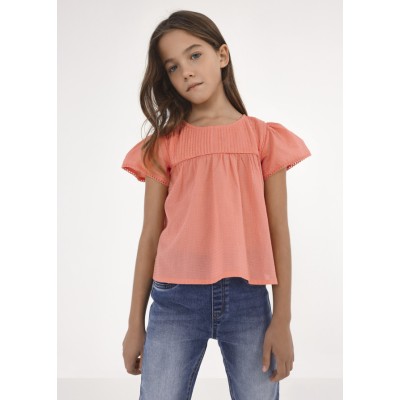 Pleated shirt - CORAL 14Y