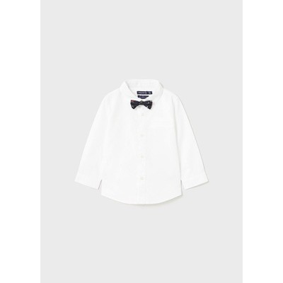 Long sleeve bow tie shirt - WHITE 6M