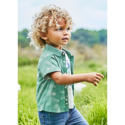 Short sleeve printed shirt - GREEN 12M