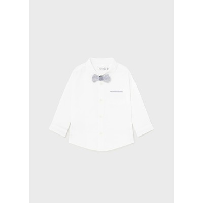 Long sleeve shirt with bow tie - WHITE 12M