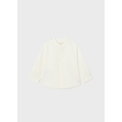 Fantasy long sleeve linen shirt - BEIGE 24M