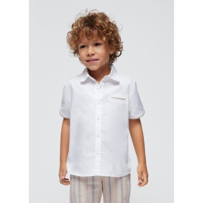 Short sleeve suiting shirt - WHITE 6Y