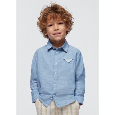 Long sleeve linen suiting shirt - SEA 9Y