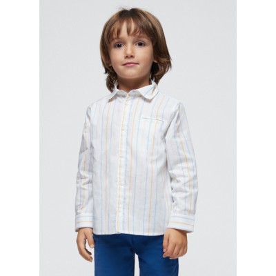 Long sleeve striped oxford shirt - WHITE 2Y