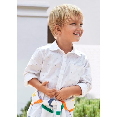 Long sleeve shirt with prints - WHITE 8Y