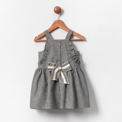 Striped linen dress - GRAY 2Y