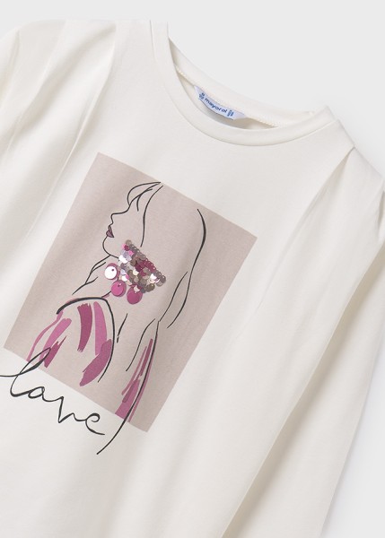 Μπλούζα μακρυμάνικη - ΕΚΡΟΥ 12Y