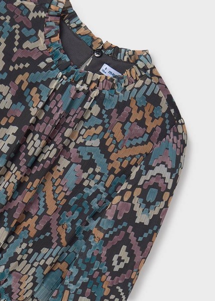 Φόρεμα με στάμπες - ΓΚΡΙ 12Y