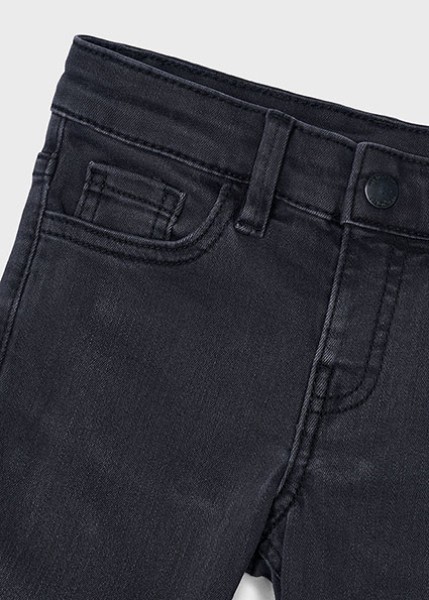 Παντελόνι τζιν slim fit βασικό - ΜΑΥΡΟ 4Y