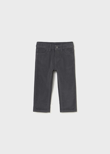 Παντελόνι κοτλε regular fit βασικό - ΑΝΘΡΑΚΙ 4Y