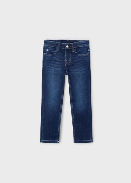 Παντελόνι τζιν slim fit βασικό - ΤΖΙΝ ΣΚΟΥΡΟ 4Y