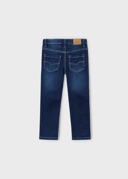 Παντελόνι τζιν slim fit βασικό - ΤΖΙΝ ΣΚΟΥΡΟ 4Y